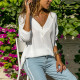 2019 Spring Women Shirts Casual Long Sleeve V Neck Knitted Blouse Shirt Solid Ladies Tops Elegant Blouses Blusas Mujer Plus Size