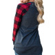 2019 Women Blouse Casual Plaid Patchwork Shirt Spring Long Sleeve O-Neck Loose Basic Blouses Vogue Female Tunic Plus Size S-5XL