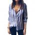 Blouse Women 2018 Autumn Striped Office Ladies Blouse Turn Down Collar Long Sleeve Blouses Casual Loose Button Elegant Shirts