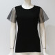 Casual Short Sleeve Womens Tops And Blouses 2019 Sexy Lace Patchwork Solid Ladies Shirts Slim Streetwear O-Neck Tunic Tee Blusas