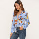 Floral Print Blouse 2019 Turn Down Neck Long Sleeve Loose Shirt Vintage Ladies Office Tops Women Tops And Blouses Blusas Mujer