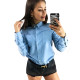 New Arrival 2018 Blouse Shirt Women Office Solid Long Sleeve Shirt Casual Pockets Turn Down Collar Ladies Tops Camisa Feminina