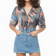 New Arrival 2019 Blouse Women Summer Geometric Batwing Short Sleeve Casual Shirt Turn Down Collar Plus Size Tops Camisas Mujer