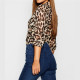 New Arrival Womens Tops And Blouses Leopard Long Sleeve Office Ladies Tops Turn Down Collar Streetwear Shirt Chemisier Femme 3XL