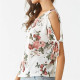 Off Shoulder Top 2019 Summer Women Short Sleeve Floral Print Blouse Casual Loose O Neck Cold Shoulder Ladies Shirt Blusas