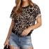 Sexy Leopard Print Womens Tops And Blouses 2019 Casual Short Sleeve O-Neck Ladies Shirts Summer Female Plus Size Chemisier Femme