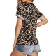 Sexy Leopard Print Womens Tops And Blouses 2019 Casual Short Sleeve O-Neck Ladies Shirts Summer Female Plus Size Chemisier Femme