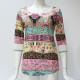 Summer Chiffon Blouse 2019 Fashion Aztec Stripe Women Blouses Lace Tops Floral Print O-neck Casual Shirt Blusas Camisas Mujer