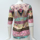 Summer Chiffon Blouse 2019 Fashion Aztec Stripe Women Blouses Lace Tops Floral Print O-neck Casual Shirt Blusas Camisas Mujer
