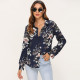 Vintage Long Sleeve Floral Print Women Blouse Elegant Turn-Down Collar Female Office Blouses Loose Shirts Tops Work Wear Tops
