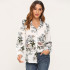 Vintage Long Sleeve Floral Print Women Blouse Elegant Turn-Down Collar Female Office Blouses Loose Shirts Tops Work Wear Tops