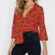 Women Blouses 2019 Summer Chain Print Chiffon Blouse Women Turn Down Collar Office Shirt Casual Loose Ladies Tops Blusas Mujer