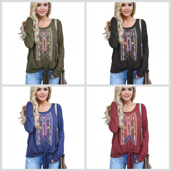 Women Shirts 2019 Spring Casual Loose Long Sleeve Blouse Femme O-neck Geometric Plus Size Top Elegant Laides Lace Blouse Blusas