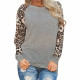 Women Tops and Blouses 2019 Cotton Patchwork Long Sleeve Shirt Leopard Fashion Casual O-Neck Plus Size Blouse 5XL Blusa Feminina
