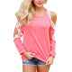 Womens Tops and Blouses 2019 Sexy Cold Shoulder Long Sleeve Lace Blouse Casual Loose Shirt Elegant Solid Femme Ladies Top Tee 2X