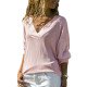 2019 Spring Women Shirts Casual Long Sleeve V Neck Knitted Blouse Shirt Solid Ladies Tops Elegant Blouses Blusas Mujer Plus Size