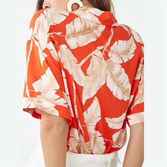2019 Summer Boho Floral Print Chiffon Blouse Women Casual Short Sleeve V-Neck Sexy Ladies Tops Elegant Plus Size Shirts Blusas
