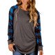2019 Women Blouse Casual Plaid Patchwork Shirt Spring Long Sleeve O-Neck Loose Basic Blouses Vogue Female Tunic Plus Size S-5XL