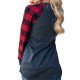 2019 Women Blouse Casual Plaid Patchwork Shirt Spring Long Sleeve O-Neck Loose Basic Blouses Vogue Female Tunic Plus Size S-5XL