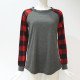 2019 Women Blouse Casual Plaid Patchwork Shirt Spring Long Sleeve O-Neck Loose Basic Blouses Vogue Female Tunic Plus Size S-5XL