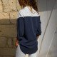Autumn Women Blouses 2018 New Office Patchwork Long Sleeve Blouse Loose Turn Down Collar Streetwear Shirt Blusas Mujer Plus Size