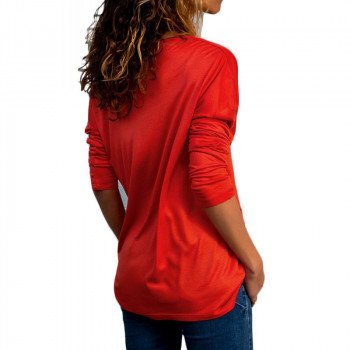 Blouse Women Cotton Top 2019 Casual Long Sleeve Shirt Fashion V Neck Solid Blouse Elegant Office Tops Tee Female Plus Size Shirt