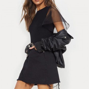 Casual Short Sleeve Womens Tops And Blouses 2019 Sexy Lace Patchwork Solid Ladies Shirts Slim Streetwear O-Neck Tunic Tee Blusas