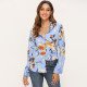 Floral Print Blouse 2019 Turn Down Neck Long Sleeve Loose Shirt Vintage Ladies Office Tops Women Tops And Blouses Blusas Mujer