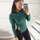 Knitted Blouse Women 2019 Spring Long Sleeve Lace Up Shirt Tops Solid Casual O Neck Blouses Shirts Camisetas Blusas Mujer S-XL