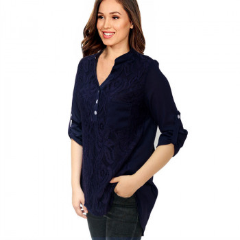 Lace Chiffon Blouses Shirts 2019 Summer Women Tops Fashion Office Lady Shirts Casual Long Sleeve Tops Plus Size 5XL Blusas