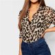 New Arrival Womens Tops And Blouses Leopard Long Sleeve Office Ladies Tops Turn Down Collar Streetwear Shirt Chemisier Femme 3XL