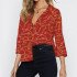 New Arrivals Chiffon Summer Blouse Shirt Women Casual Turn Down Collar Three Quarter Sleeve Office Ladies Tops Roupa Feminina
