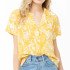 New Summer Women Blouse Shirt Casual Floral Short Sleeve Ladies Tops Plus Size Turn Down Collar Fashion Shirt Camisas Mujer 3XL