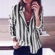 Office Blouse Women Sexy Turn Down Collar Long Sleeve Striped Shirt 2019 New Spring Loose Casual Blouses Button Camisas Feminina