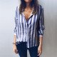 Office Blouse Women Sexy Turn Down Collar Long Sleeve Striped Shirt 2019 New Spring Loose Casual Blouses Button Camisas Feminina