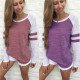 Stripe Patchwork Women Blouse 2019 Casual Cotton Loose Shirt Fashion Long Sleeve Basic Tees Pullover Plus Size Baseball Top 5XL