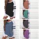 Stripe Patchwork Women Blouse 2019 Casual Cotton Loose Shirt Fashion Long Sleeve Basic Tees Pullover Plus Size Baseball Top 5XL