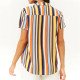 Striped Blouse 2019 Women Short Sleeve Summer Chiffon Shirt Casual V- neck Ladies Office Blouse Plus Size Top Casual Loose Shirt