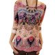 Summer Chiffon Blouse 2019 Fashion Aztec Stripe Women Blouses Lace Tops Floral Print O-neck Casual Shirt Blusas Camisas Mujer