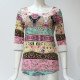 Summer Chiffon Blouse 2019 Fashion Aztec Stripe Women Blouses Lace Tops Floral Print O-neck Casual Shirt Blusas Camisas Mujer