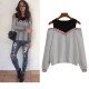 Women Blouses Long Sleeve 2019 Sexy Off Shoulder Splice Ladies Tops Casual Fake Two Pieces Blouse Hollow Out O-Neck Femme Shirt