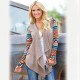 Women Cardigan Summer Floral Print Long Sleeve Irregular Wrap Kimono Cardigans Casual Coverup Blouses and Shirts Plus Size S-5XL