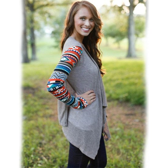 Women Cardigan Summer Floral Print Long Sleeve Irregular Wrap Kimono Cardigans Casual Coverup Blouses and Shirts Plus Size S-5XL