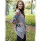 Women Cardigan Summer Floral Print Long Sleeve Irregular Wrap Kimono Cardigans Casual Coverup Blouses and Shirts Plus Size S-5XL