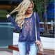Women Shirts 2019 Spring Casual Loose Long Sleeve Blouse Femme O-neck Geometric Plus Size Top Elegant Laides Lace Blouse Blusas
