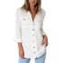 Womens Tops and Blouses 2019 Spring Long Sleeve Turn Down Collar Shirt Vintage Button Blouse Solid Ladies Tops Blusas Mujer XXL