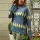 Womens Tops and Blouses 2019 Spring Vintage Geometric Print Shirt Casual Loose Long Sleeve Blouse Women Ladies Tops Tunic Blusas