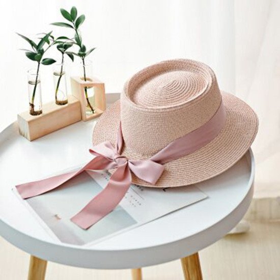 England Retro Arc Broad Brimmed summer sun Hat Female Beach Straw Hat Visor Cap Summer Hats Caps Chapeau Women Femme Sun V