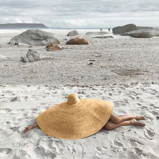 Fashion Super Wide Straw Caps Brim Sun Hat Summer Beach Anti-UV Sun Protection Foldable Large Cover Cap chapeau femme 2019