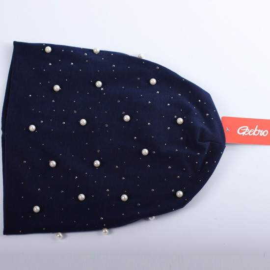 Brand Women's Beanie Hat Casual Polyester Shine Pearls&Rhinestones Beanies For Women Skull Beanie Hats Bonnet For Female